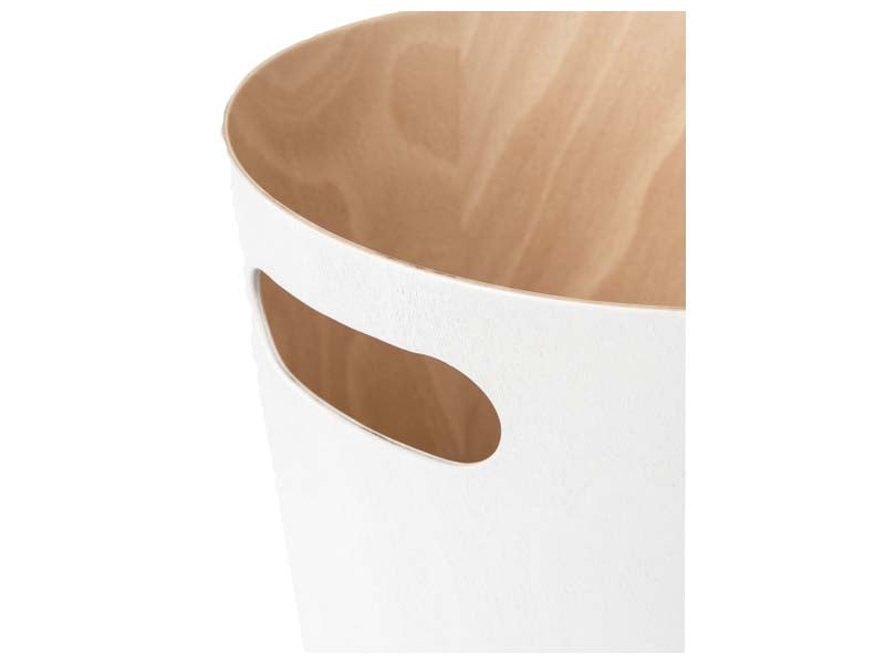 EXE.920.01.NOI - CORBEILLE À PAPIER WOOD 7,5 L AVEC POIGNÉE EN BOIS