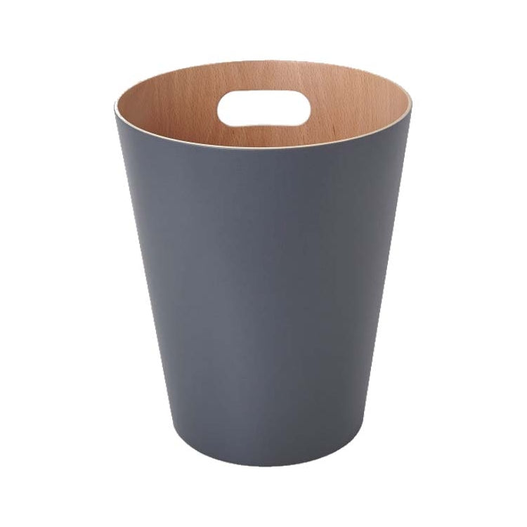 EXE.920.01.NOI - CORBEILLE À PAPIER WOOD 7,5 L AVEC POIGNÉE EN BOIS
