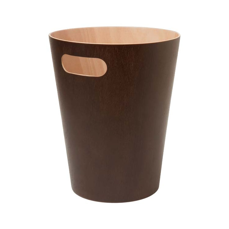 EXE.920.01.NOI - CORBEILLE À PAPIER WOOD 7,5 L AVEC POIGNÉE EN BOIS