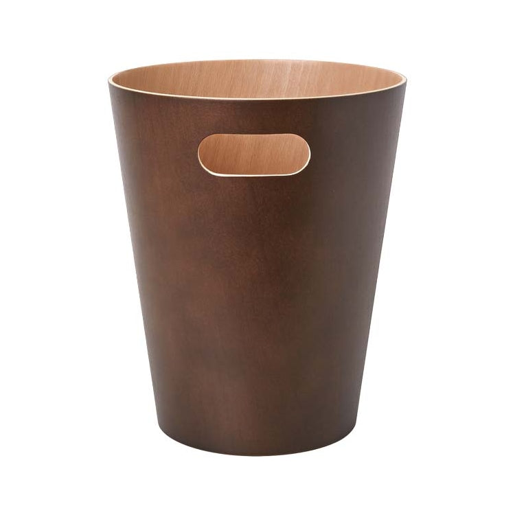 EXE.920.01.NOI - CORBEILLE À PAPIER WOOD 7,5 L AVEC POIGNÉE EN BOIS