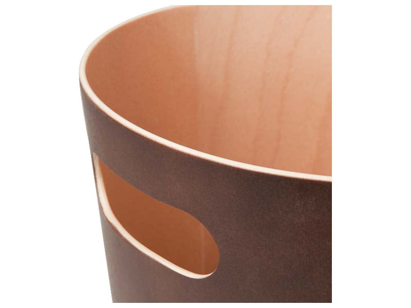 EXE.920.01.NOI - CORBEILLE À PAPIER WOOD 7,5 L AVEC POIGNÉE EN BOIS