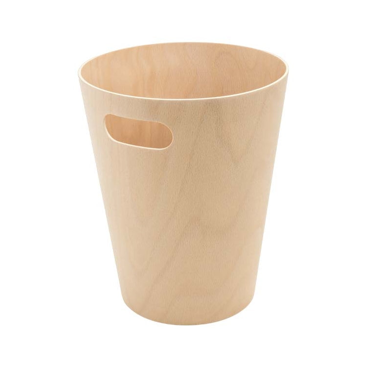 EXE.920.01.NOI - CORBEILLE À PAPIER WOOD 7,5 L AVEC POIGNÉE EN BOIS