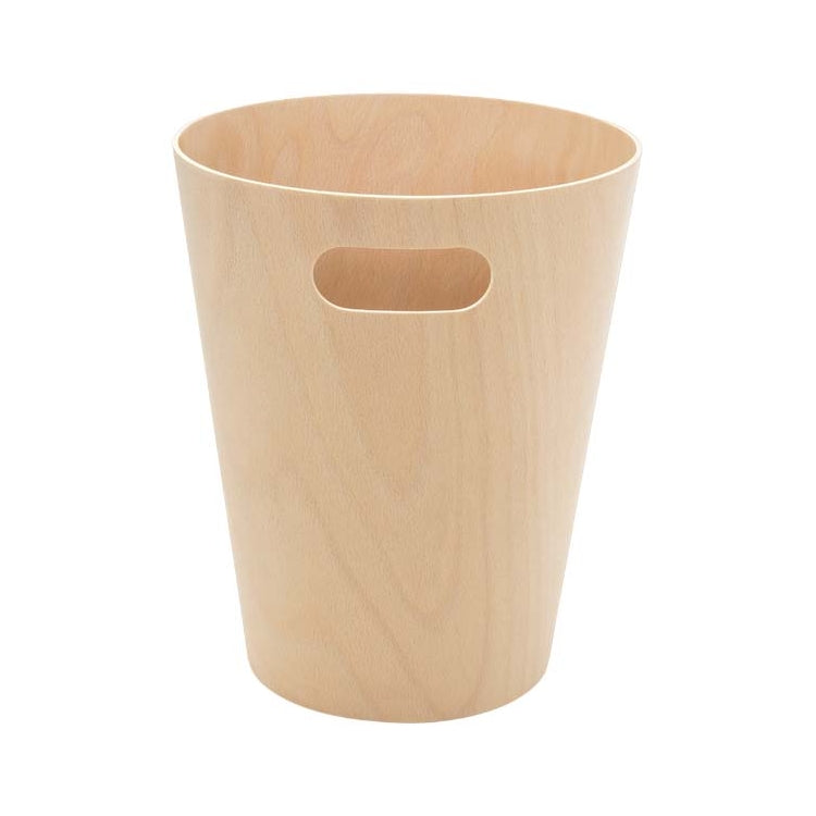 EXE.920.01.NOI - CORBEILLE À PAPIER WOOD 7,5 L AVEC POIGNÉE EN BOIS
