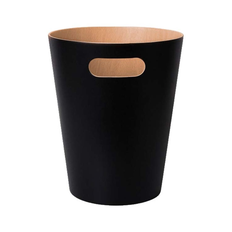 EXE.920.01.NOI - CORBEILLE À PAPIER WOOD 7,5 L AVEC POIGNÉE EN BOIS