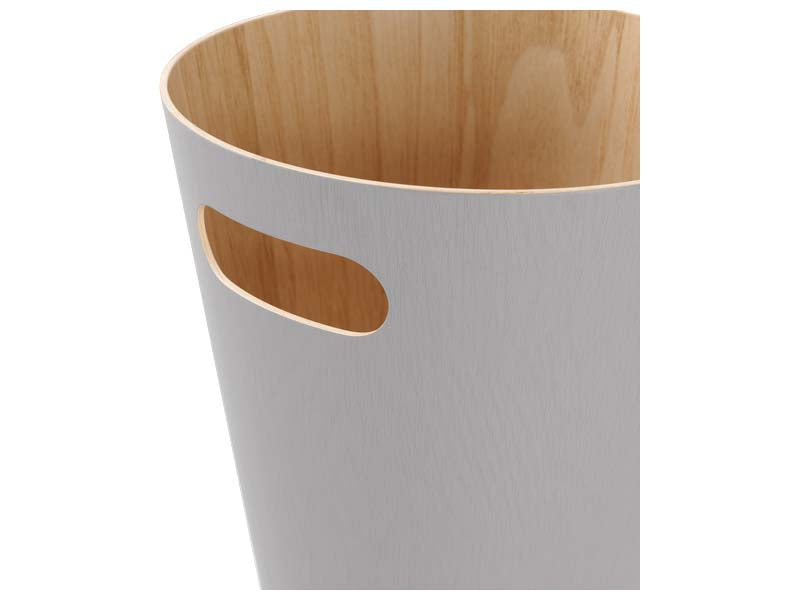 EXE.920.01.NOI - CORBEILLE À PAPIER WOOD 7,5 L AVEC POIGNÉE EN BOIS