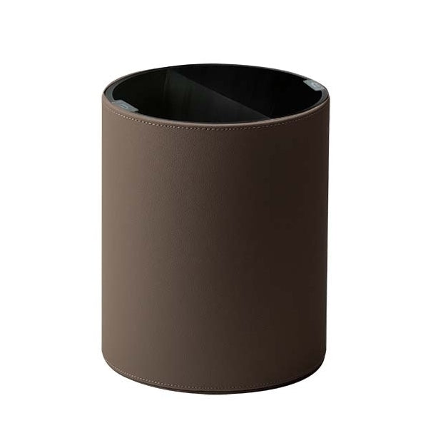 EXE.924.32.NOI - CORBEILLE DE CHAMBRE POUR TRI SÉLECTIF 10 L (2 BACS DE 5 L) SIMILI CUIR NOIR