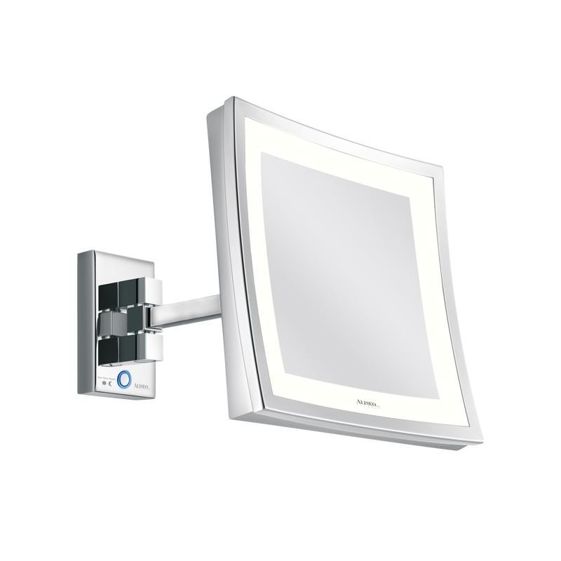 GRS.1191.15.1.CHR - MIROIR GROSSISSANT MURAL LED CUBIK T3 CHROMÉ