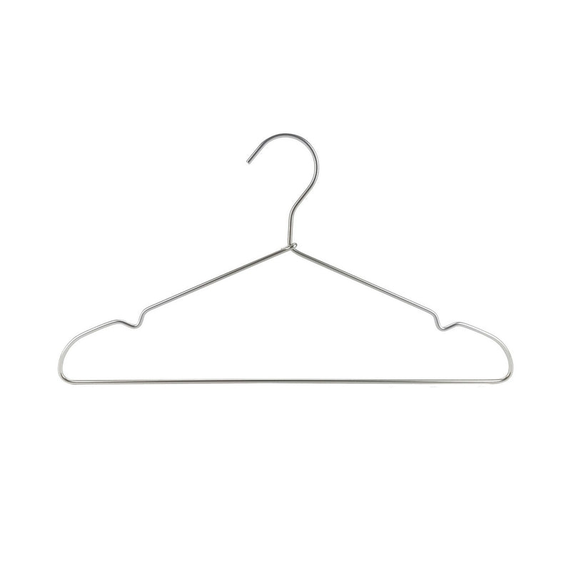 GRS.24.58.00.INO - CINTRE EN ALUMINIUM POLI BRILLANT AVEC ENCOCHES 41CM (COMMANDE PAR 10 PIÈCES)