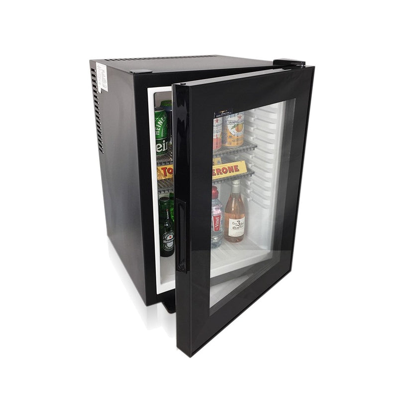 GRS.BAP40.PGL.NOI.VER - MINIBAR THERMOÉLECTRIQUE NOIR PORTE VITRÉE 40 L