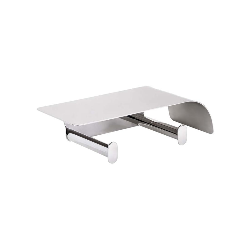 ORG.3112.10.NOI - DISTRIBUTEUR PAPIER ROULEAU DOUBLE AVEC CAPOT SUPPORT POUR SMARTPHONE ORGANIC DARK
