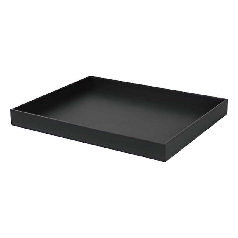 RS.21.11.40.NOI - PLATEAU À THÉ SOVEREIGN SIMILI CUIR NOIR BY ROOMS & SUITES®