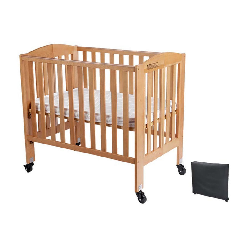 RS.21.71.01.NAT - LIT BÉBÉ PLIANT EN BOIS DE HÊTRE FINITION NATURELLE AVEC HOUSSE DE RANGEMENT BY ROOMS & SUITES®