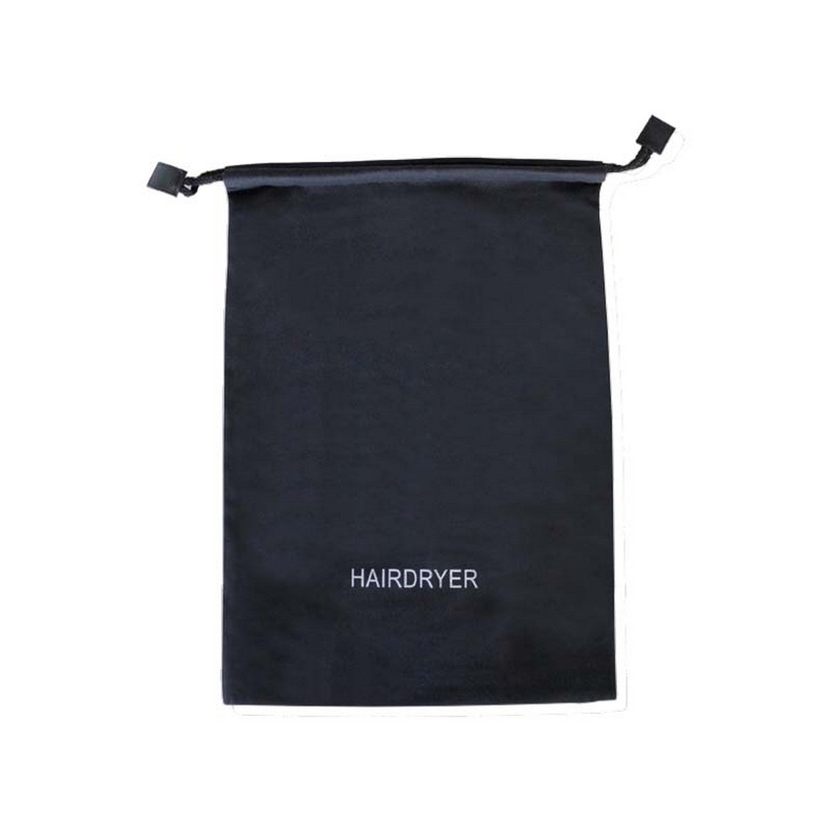 ELE.860.01.NOI - POCHETTE NOIRE POUR SÈCHE-CHEVEUX DE COURTOISIE LETTRAGE CAPITAL