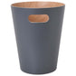 EXE.920.01.NOI - CORBEILLE À PAPIER WOOD 7,5 L AVEC POIGNÉE EN BOIS