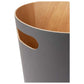 EXE.920.01.NOI - CORBEILLE À PAPIER WOOD 7,5 L AVEC POIGNÉE EN BOIS