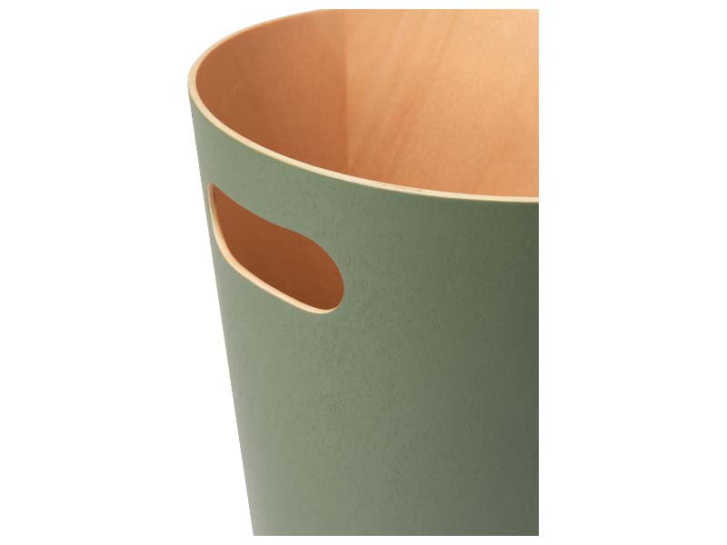EXE.920.01.NOI - CORBEILLE À PAPIER WOOD 7,5 L AVEC POIGNÉE EN BOIS