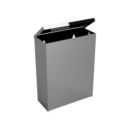 EXE.985.01.INO - RÉCEPTACLE MURAL 6 L AVEC COUVERCLE INOX