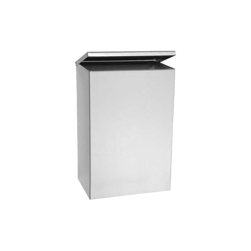 EXE.985.01.INO - RÉCEPTACLE MURAL 6 L AVEC COUVERCLE INOX