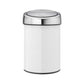 EXE.TB.911.10.RON.CHR - POUBELLE MURALE TOUCH BIN 3 L INOX POLI BRILLANT