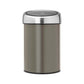 EXE.TB.911.10.RON.CHR - POUBELLE MURALE TOUCH BIN 3 L INOX POLI BRILLANT