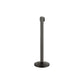 GRS.0081.NOI - POTEAU DE BALISAGE NOIR À SANGLE RÉTRACTABLE
