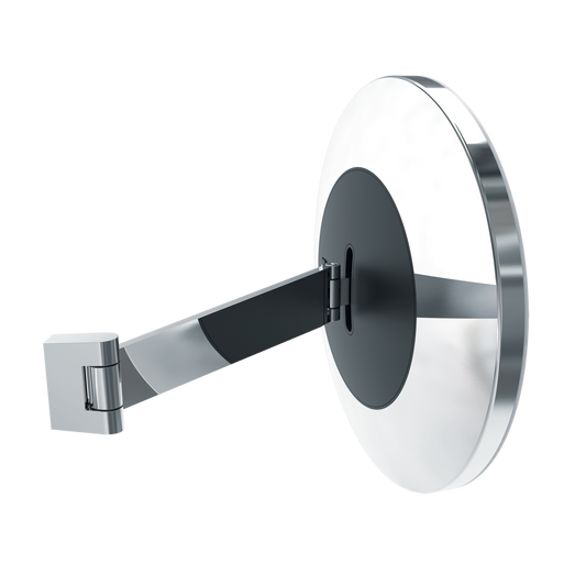 GRS.1190.12.CHR - MIROIR GROSSISSANT MURAL AUTONOME ROUND LED SIMPLE BRAS Ø 22 CM