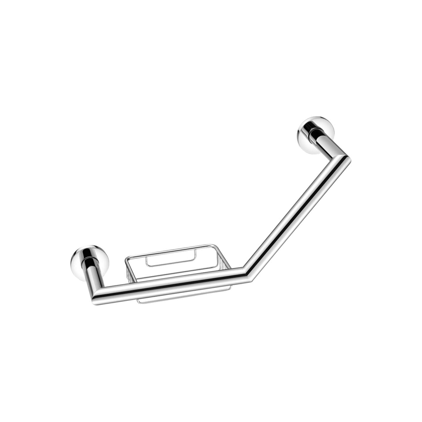 GRS.1526.40.CHR - BARRE DE RELEVAGE 135° + PORTE-SAVON TECNO