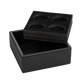 GRS.21.21.50.NOI - BOITE POUR CAPSULES DE CAFÉ THE LONDONER SIMILI CUIR NOIR