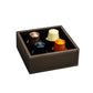GRS.21.21.50.NOI - BOITE POUR CAPSULES DE CAFÉ THE LONDONER SIMILI CUIR NOIR