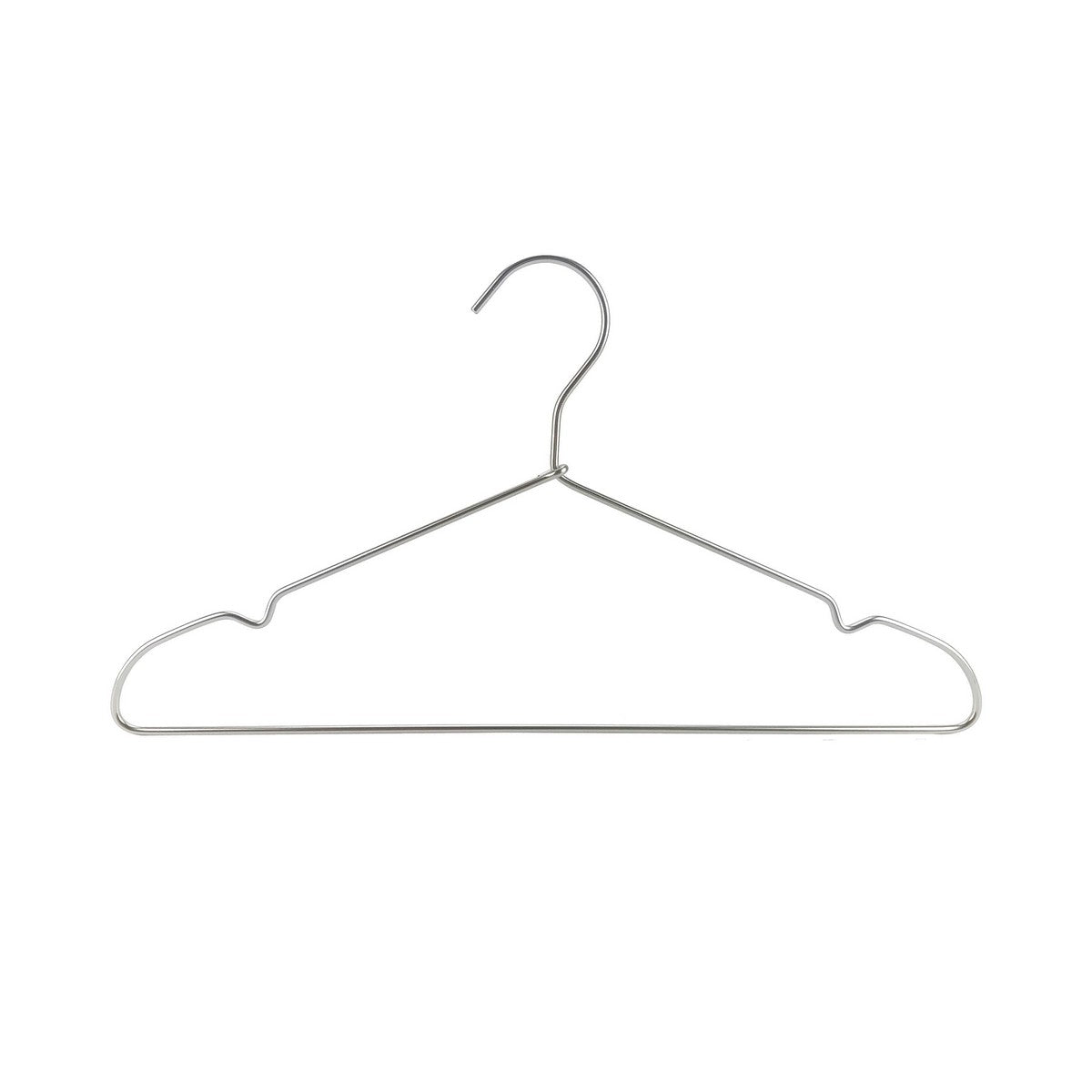 GRS.24.58.00.INO - CINTRE EN ALUMINIUM POLI BRILLANT AVEC ENCOCHES 41CM (COMMANDE PAR 10 PIÈCES)