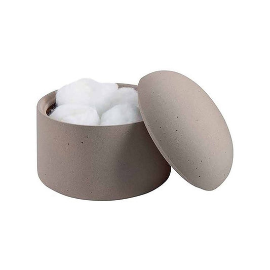 GRS.866.02.TAU - BOITE À COTON EN CÉRAMIQUE TAUPE