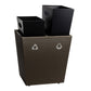 GRS.924.34.NOI - CORBEILLE DOUBLE THE LONDONER 12 L SIMILI CUIR NOIR