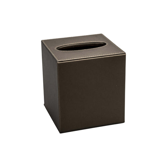 GRS.930.80.NOI - BOÎTE KLEENEX THE LONDONER CUBE À CUIR POSER SIMILI CUIR