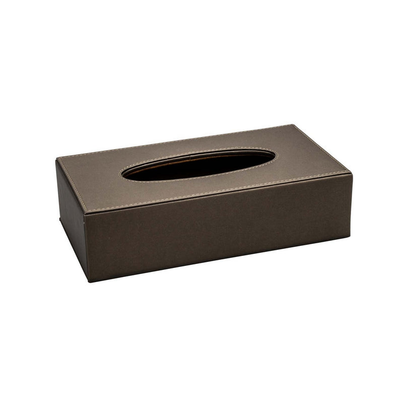 GRS.930.88.NOI - BOÎTE KLEENEX THE LONDONER RECTANGLE À POSER SIMILI CUIR NOIR