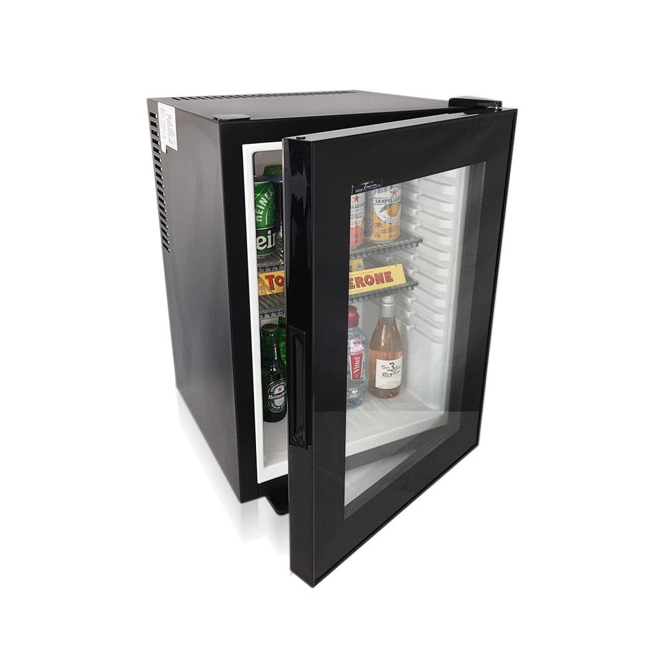 GRS.BAP40.PGL.NOI.VER - MINIBAR THERMOÉLECTRIQUE NOIR PORTE VITRÉE 40 L