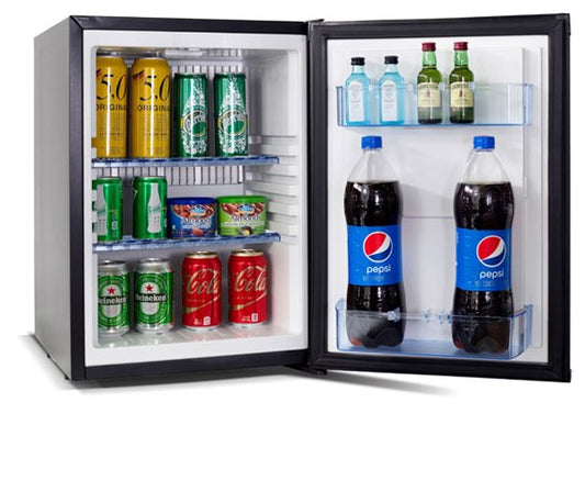 GRS.HC40V.NOI.VER - MINIBAR ENCASTRABLE À ABSORPTION 40 L SÉRIE LIGHT, FAÇADE VERRE