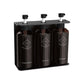 HOS.966.13.NOI - SUPPORT MURAL NOIR 3 X 500 ML ET FLACONS RECHARGEABLES