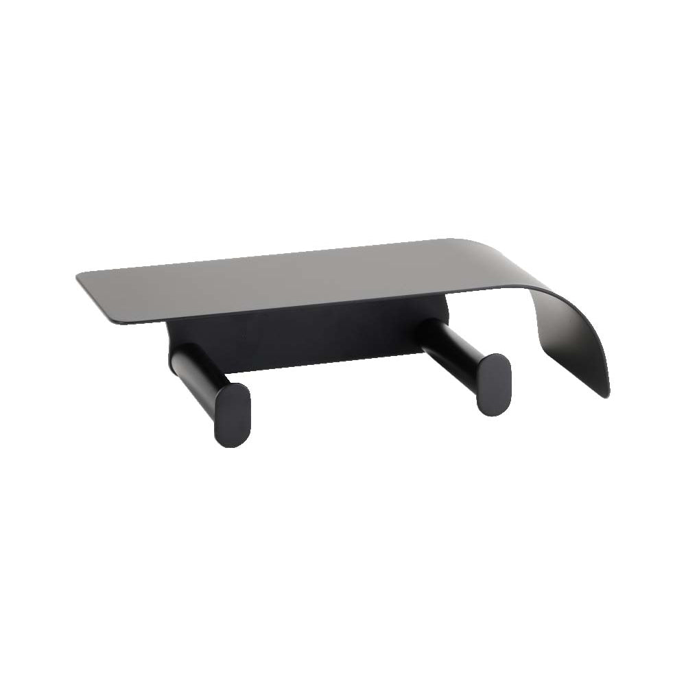 ORG.3112.10.NOI - DISTRIBUTEUR PAPIER ROULEAU DOUBLE AVEC CAPOT SUPPORT POUR SMARTPHONE ORGANIC DARK