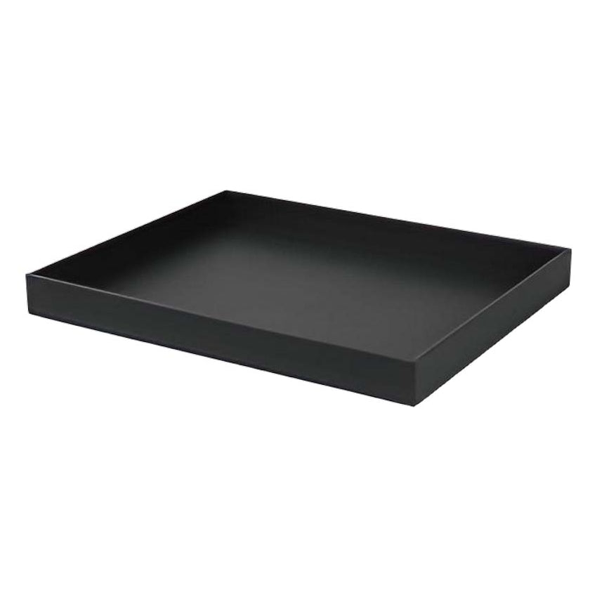 RS.21.11.40.NOI - PLATEAU À THÉ SOVEREIGN SIMILI CUIR NOIR BY ROOMS & SUITES®