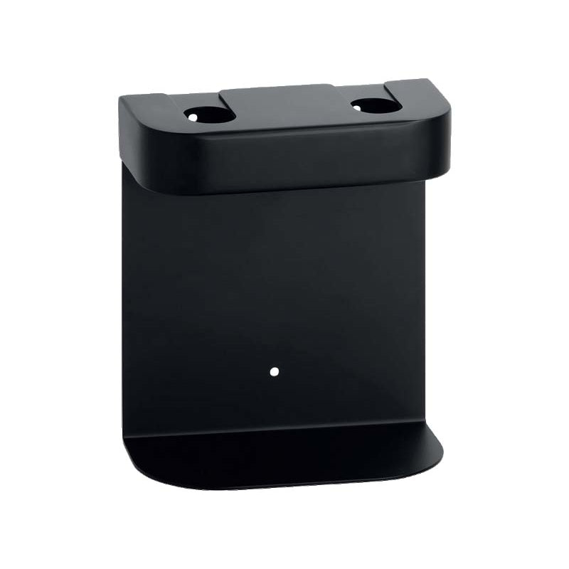 RS.966.12.NOI - SUPPORT MURAL NOIR 2 X 500 ML POUR FLACONS RECHARGEABLES