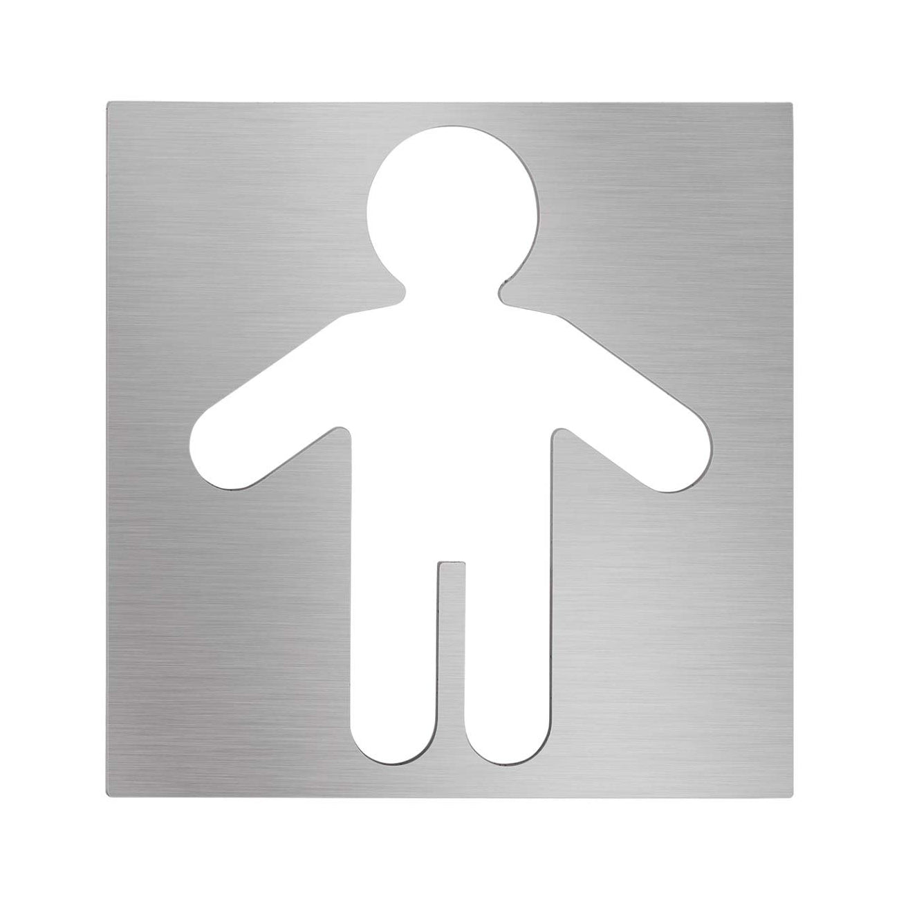 SIG.95.01.BRO - PLAQUE SIGNALÉTIQUE WC HOMME INOX BROSSÉ