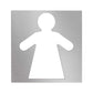 SIG.95.02.BRO - PLAQUE SIGNALÉTIQUE WC FEMME INOX BROSSÉ