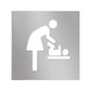 SIG.95.03.BRO - PLAQUE SIGNALÉTIQUE CHANGE BÉBÉ INOX BROSSÉ