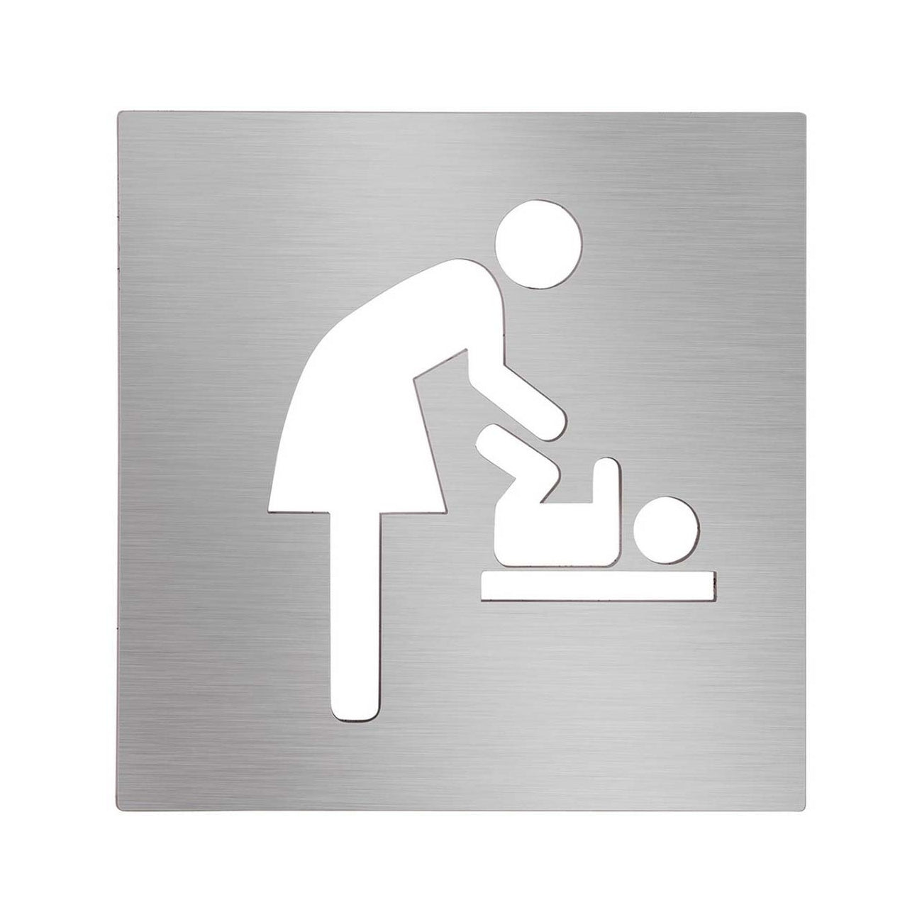 SIG.95.03.BRO - PLAQUE SIGNALÉTIQUE CHANGE BÉBÉ INOX BROSSÉ