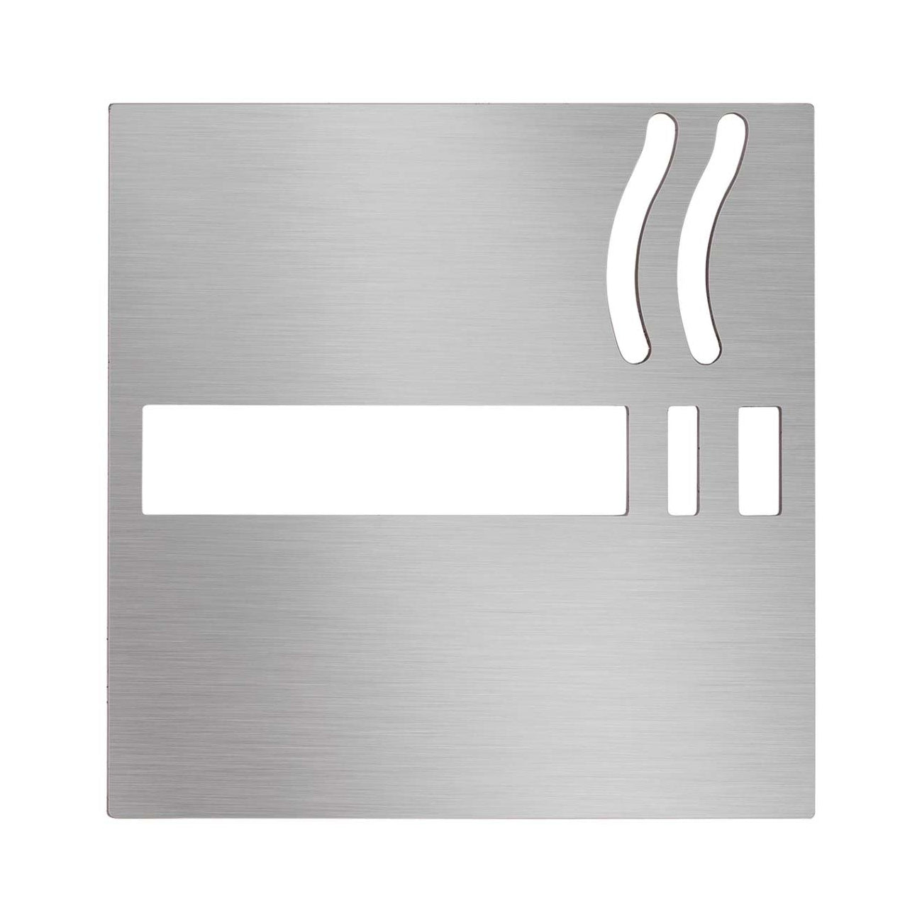 SIG.95.07.BRO - PLAQUE SIGNALÉTIQUE ESPACE FUMEUR INOX BROSSÉ